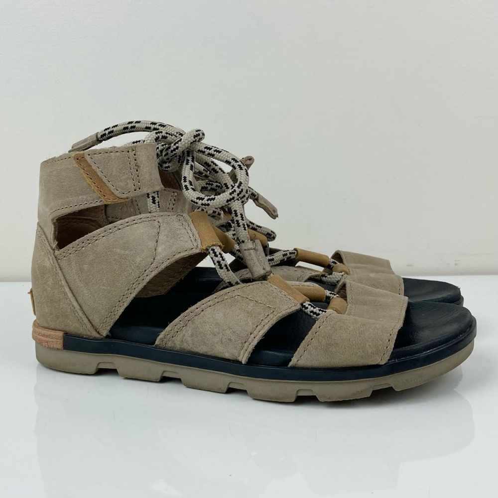 Sorel Tan and Black Women's Sandals